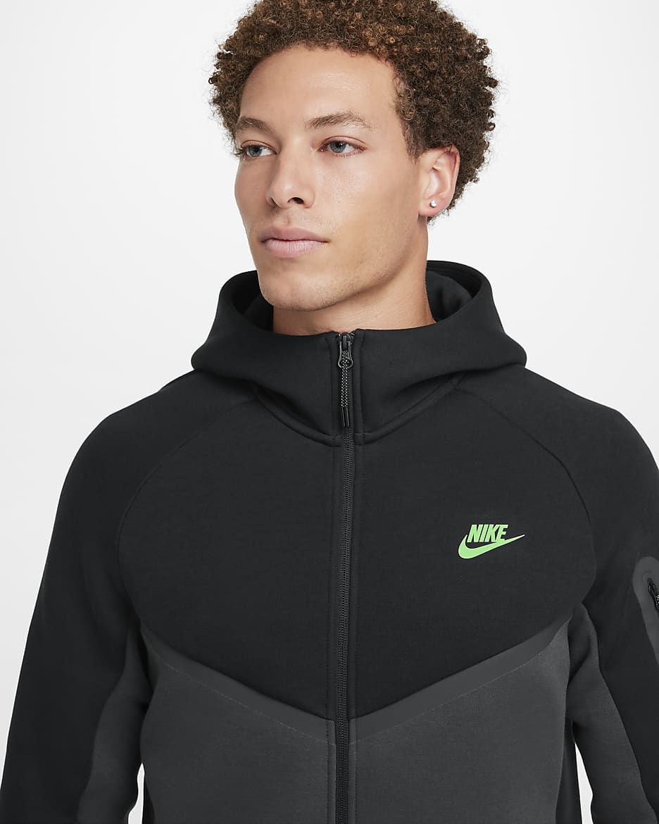 Nike Tech Windruner - Noir/Anthracite/Green Strike