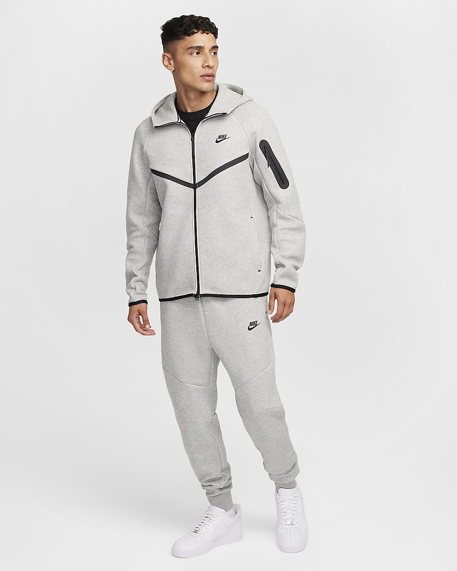 Nike Tech jogging en tissu Fleece - Dark Grey Heather/Noir