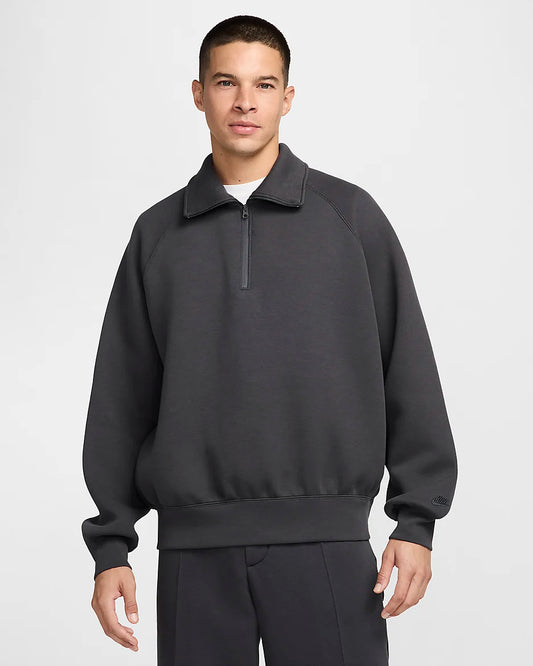 Nike Tech tissu Fleece à demi-zip - Anthracite/Anthracite