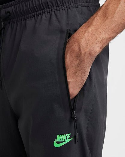 Nike Tech Pantalon tissé - Anthracite/Green Strike
